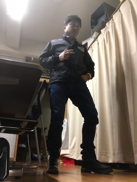 「DEUS EX MACHINA（デウスエクスマキナ）のアイテム（スタジャン）」を使った、Shinji Tsuruさん（メンズ・173cm）の秋コーディネート