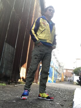 「TAILOR TOYO（テーラートウヨウ）のアイテム（その他アウター）」を使った、Shinji Tsuruさん（メンズ・173cm）の冬コーディネート