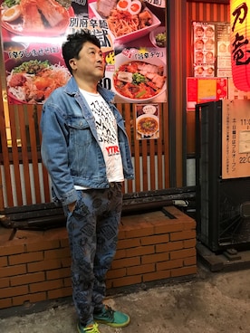 「PULL&BEAR（プルアンドベア）のアイテム（ブルゾン）」を使った、Shinji Tsuruさん（メンズ・173cm）の春コーディネート