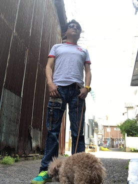 「SATORI（サトリ）のアイテム（シューズ）」を使った、Shinji Tsuruさん（メンズ・173cm）の春コーディネート