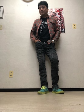 「SATORI（サトリ）のアイテム（シューズ）」を使った、Shinji Tsuruさん（メンズ・173cm）の秋コーディネート
