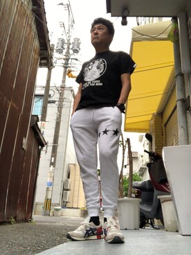 「ANDSUNS（アンドサンズ）のアイテム」を使った、Shinji Tsuruさん（メンズ・173cm）の夏コーディネート