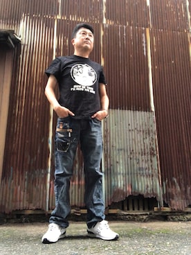 「ANDSUNS（アンドサンズ）のアイテム」を使った、Shinji Tsuruさん（メンズ・173cm）の秋コーディネート