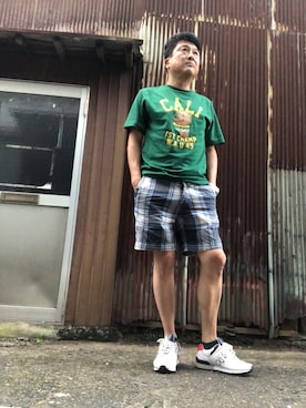 「WHO.A.U（フーアーユー）のアイテム」を使った、Shinji Tsuruさん（メンズ・173cm）の秋コーディネート