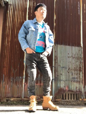 「PULL&BEAR（プルアンドベア）のアイテム（ジャケット/アウター）」を使った、Shinji Tsuruさん（メンズ・173cm）の秋コーディネート