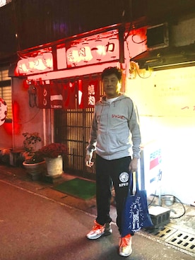 「Li-Ning（リーニン）のアイテム」を使った、Shinji Tsuruさん（メンズ・173cm）の冬コーディネート