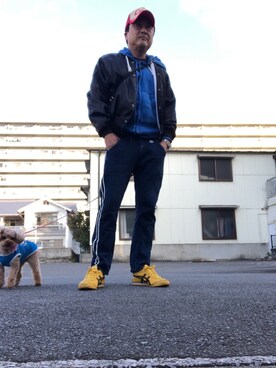 「Abercrombie&Fitch（アバークロンビーアンドフィッチ）のアイテム（パーカー）」を使った、Shinji Tsuruさん（メンズ・173cm）の冬コーディネート