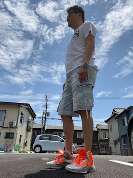 「Li-Ning（リーニン）のアイテム」を使った、Shinji Tsuruさん（メンズ・173cm）の夏コーディネート