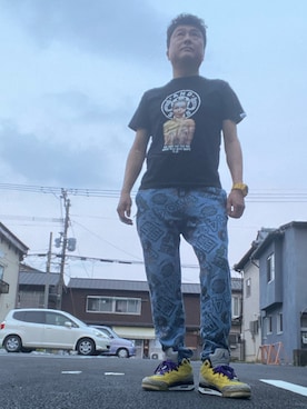 「ANDSUNS（アンドサンズ）のアイテム」を使った、Shinji Tsuruさん（メンズ・173cm）の夏コーディネート