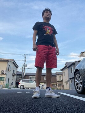 「Abercrombie&Fitch（アバークロンビーアンドフィッチ）のアイテム（デニムパンツ）」を使った、Shinji Tsuruさん（メンズ・173cm）の秋コーディネート