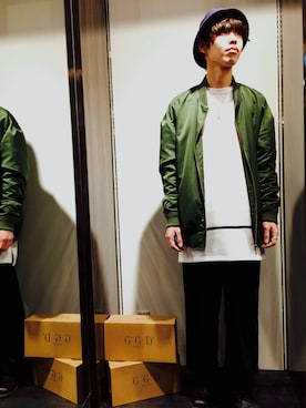 「GGD（ジージーディー）のアイテム（パンツ）」を使った、GGDedition浜松店さん（メンズ・173cm）の冬コーディネート