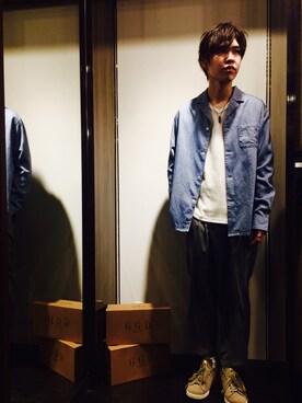 「GGD（ジージーディー）のアイテム」を使った、GGDedition浜松店さん（メンズ・173cm）の春コーディネート