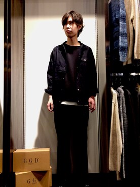「GGD（ジージーディー）のアイテム（カバーオール）」を使った、GGDedition浜松店さん（メンズ・173cm）の春コーディネート