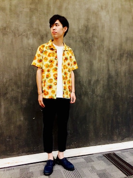 「柄シャツ」｜GGDedition浜松店さん（メンズ・173cm）の夏コーディネート