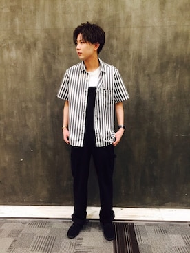 「GGD（ジージーディー）のアイテム（オールインワン・サロペット）」を使った、GGDedition浜松店さん（メンズ・173cm）の夏コーディネート