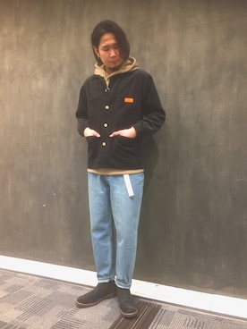 「アイテム（カバーオール）」を使った、GGDedition浜松店さん（メンズ・182cm）の冬コーディネート