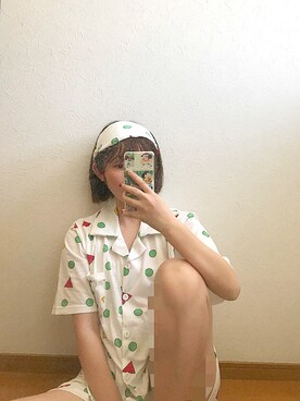 「韓国ファッション #K（カンコクファッションシャープケイ）のアイテム（トップス、ホワイト系）」を使った、みゆさん（レディース・153cm）の夏コーディネート
