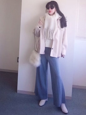 「frames RAY CASSIN（フレームスレイカズン）のアイテム（ブルゾン）」を使った、銀猫さん（レディース・168cm）の冬コーディネート