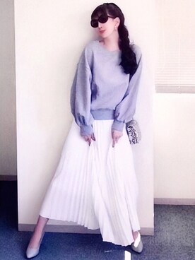 「アイテム（パンプス、グレー系）」を使った、銀猫さん（レディース・168cm）の春コーディネート