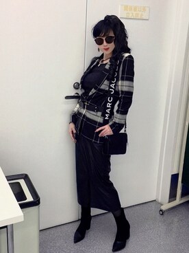 「H&M（エイチ・アンド・エム）のアイテム（スーツジャケット）」を使った、銀猫さん（レディース・168cm）の冬コーディネート