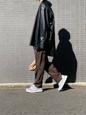 「Hender Scheme（エンダースキーマ）のHender Scheme kinchaku (nc-rc-kin)（ハンドバッグ）」を使った、ゆうさん（メンズ・178cm）の秋コーディネート