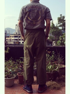 「Stereo（ステレオ）のアイテム」を使った、张昊さん（メンズ・165cm）の春コーディネート