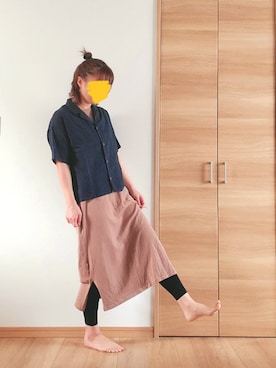 「ブラウン×ブラック」｜「アイテム（ワンピース/ドレス）」を使った、gankoさん（レディース・156cm）の春コーディネート