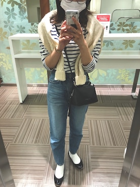 「manonfripes（マノンフリップ）のアイテム」を使った、ちさん（レディース・159cm）の春コーディネート