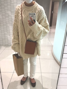 「Moname（モナーム）のアイテム（パンツ）」を使った、ちさん（レディース・159cm）の春コーディネート