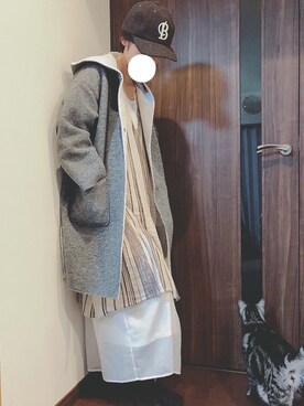「BEARDSLEY」｜「アイテム（帽子）」を使った、suUuさん（レディース・165cm）の春コーディネート