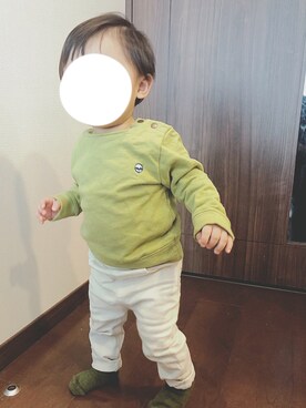 「RAGMART（ラグマート）のアイテム（スウェット）」を使った、suUuさん（キッズ・80cm）の春コーディネート