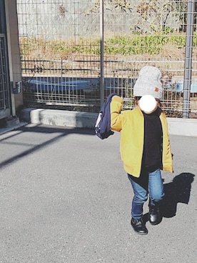 「SEVENDAYS=SUNDAY（セブンデイズサンデイ）のアイテム（MA-1）」を使った、suUuさん（キッズ・100cm）の春コーディネート