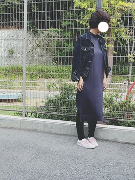 「SLOBE IENA（スローブイエナ）のアイテム（デニムジャケット）」を使った、suUuさん（レディース・165cm）の秋コーディネート
