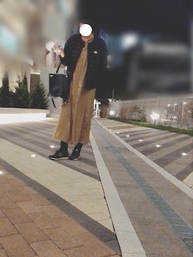 「SEVENDAYS=SUNDAY（セブンデイズサンデイ）のアイテム（シャツワンピース）」を使った、suUuさん（レディース・165cm）の冬コーディネート