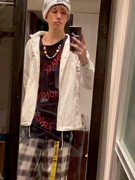 「FACETASM」｜「アイテム（その他アウター）」を使った、tsunekiさん（メンズ・175cm）の春コーディネート