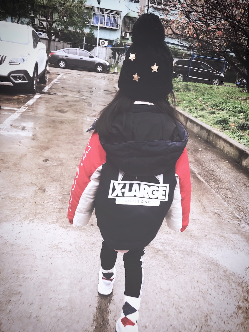 【新品】XLARGE KIDS  OGバック袖ライン中綿ブルゾン XLARGE KIDS（エクストララージキッズ）の「OGバック袖ライン
