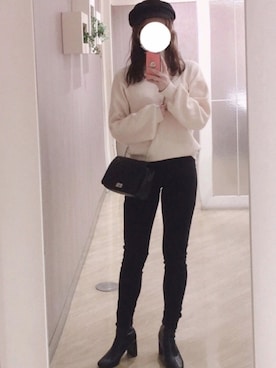 「スクエアトゥ」｜「アイテム（キャスケット）」を使った、あおさん（レディース・157cm）の秋コーディネート