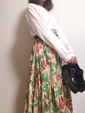 「厚底」｜「アイテム（その他シューズ）」を使った、あおさん（レディース・157cm）の春コーディネート