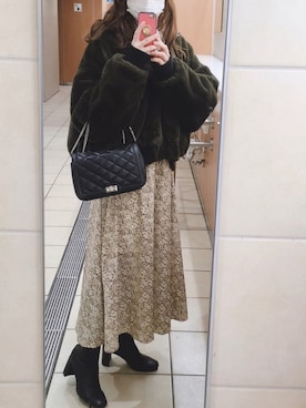 「archives（アルシーヴ）のアイテム（ブルゾン）」を使った、あおさん（レディース・157cm）の冬コーディネート