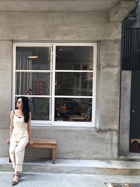 「RAINBOW（レインボー）のアイテム」を使った、Ritaさん（レディース・158cm）の春コーディネート
