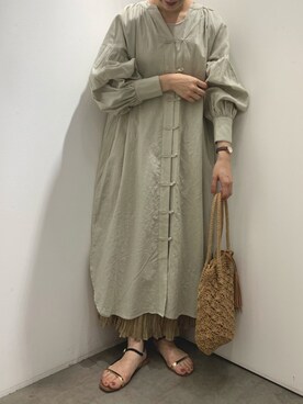 「RODE SKO（ロデスコ）のMARIA タッセルペーパーショルダー（ショルダーバッグ）」を使った、chiharuさん（レディース・160cm）の春コーディネート