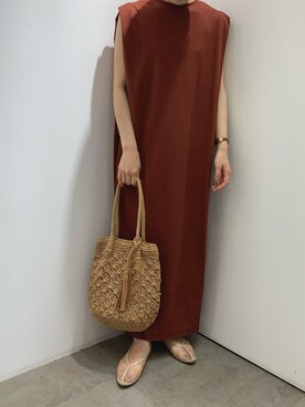 「RODE SKO（ロデスコ）のMARIA タッセルペーパーショルダー（ショルダーバッグ）」を使った、chiharuさん（レディース・160cm）の春コーディネート