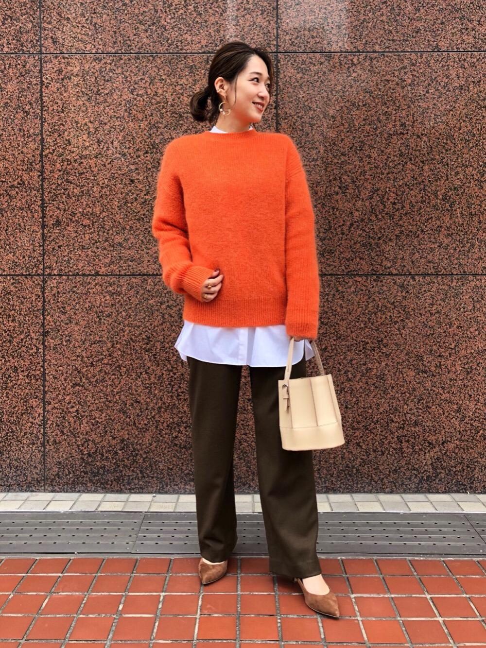 極美品　ユナイテッドアローズ　UWSCアゼモヘアヤクルーネックニット　ブラウンF ユナイテッドアローズ アゼ モヘヤ クルーネックニット 黒
