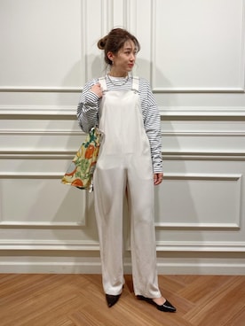 「UNITED ARROWS（ユナイテッドアローズ）のアイテム（オールインワン・サロペット）」を使った、Yoshida.aさん（レディース・159cm）の冬コーディネート