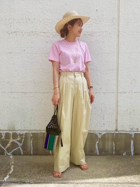 「EleSac（エルサック）の＜ELESAC（エルサック）＞PESCA ハンドバッグ◆（ハンドバッグ）」を使った、Yoshida.aさん（レディース・159cm）の春コーディネート