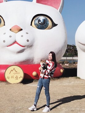 「旅遊」｜陳玟蓁さん（レディース・172cm）の冬コーディネート