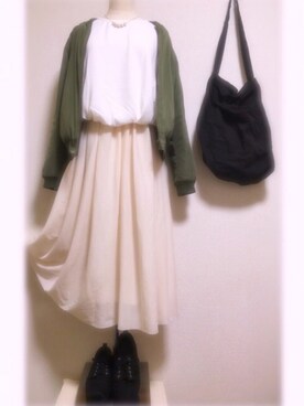 「tricot COMME des GARCONS（トリココムデギャルソン）のアイテム（シューズ）」を使った、yyyさん（レディース・158cm）の春コーディネート
