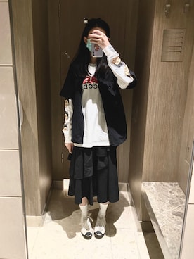 「MARC JACOBS（マークジェイコブス）のアイテム（Tシャツ/カットソー）」を使った、CLさん（レディース・169cm）の春コーディネート