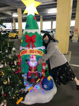 「Honeys（ハニーズ）のアイテム（ダッフルコート）」を使った、Chiharuさん（レディース・153cm）の冬コーディネート
