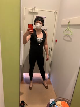 「筋トレ」｜「アイテム（オールインワン・サロペット）」を使った、ryoko.5360さん（メンズ・180cm）の秋コーディネート